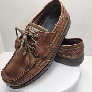 Sebago Clovehitch II Leather Oxfords Men's Size 10.5 W Boat Shoes Brown Two-Tone